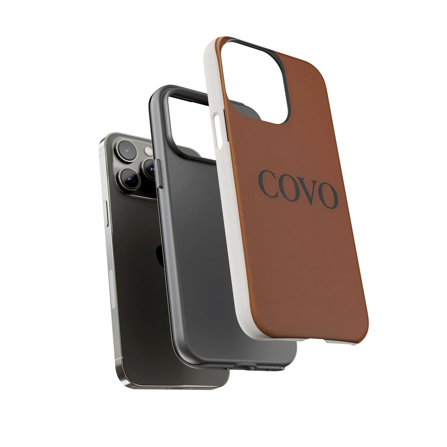COVO — Matte Leather iPhone Case (Brown Silent Edition)
