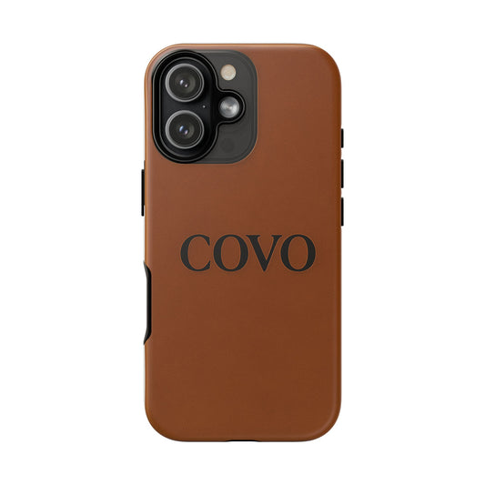 COVO — Matte Leather iPhone Case (Brown Silent Edition)