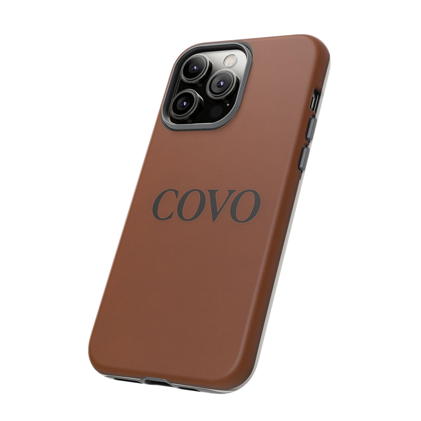COVO — Matte Leather iPhone Case (Brown Silent Edition)