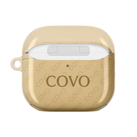 COVO AirPods Pro Case – Beige Sand | Minimal Luxury Monogram - COVO