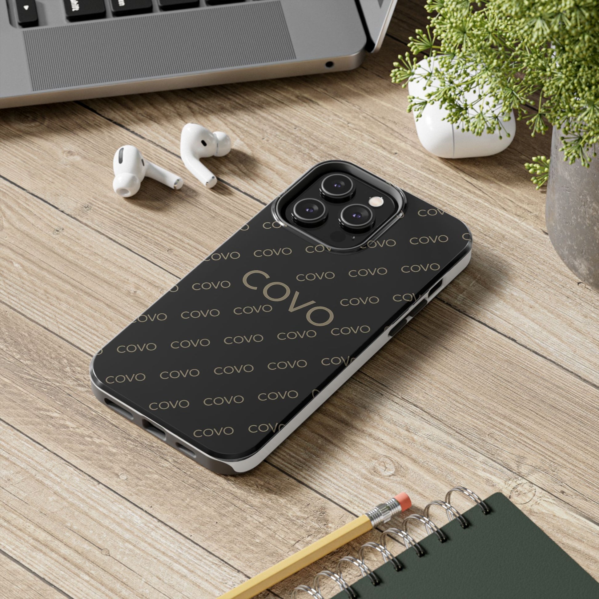 COVO — Black Beige iPhone Case - COVO
