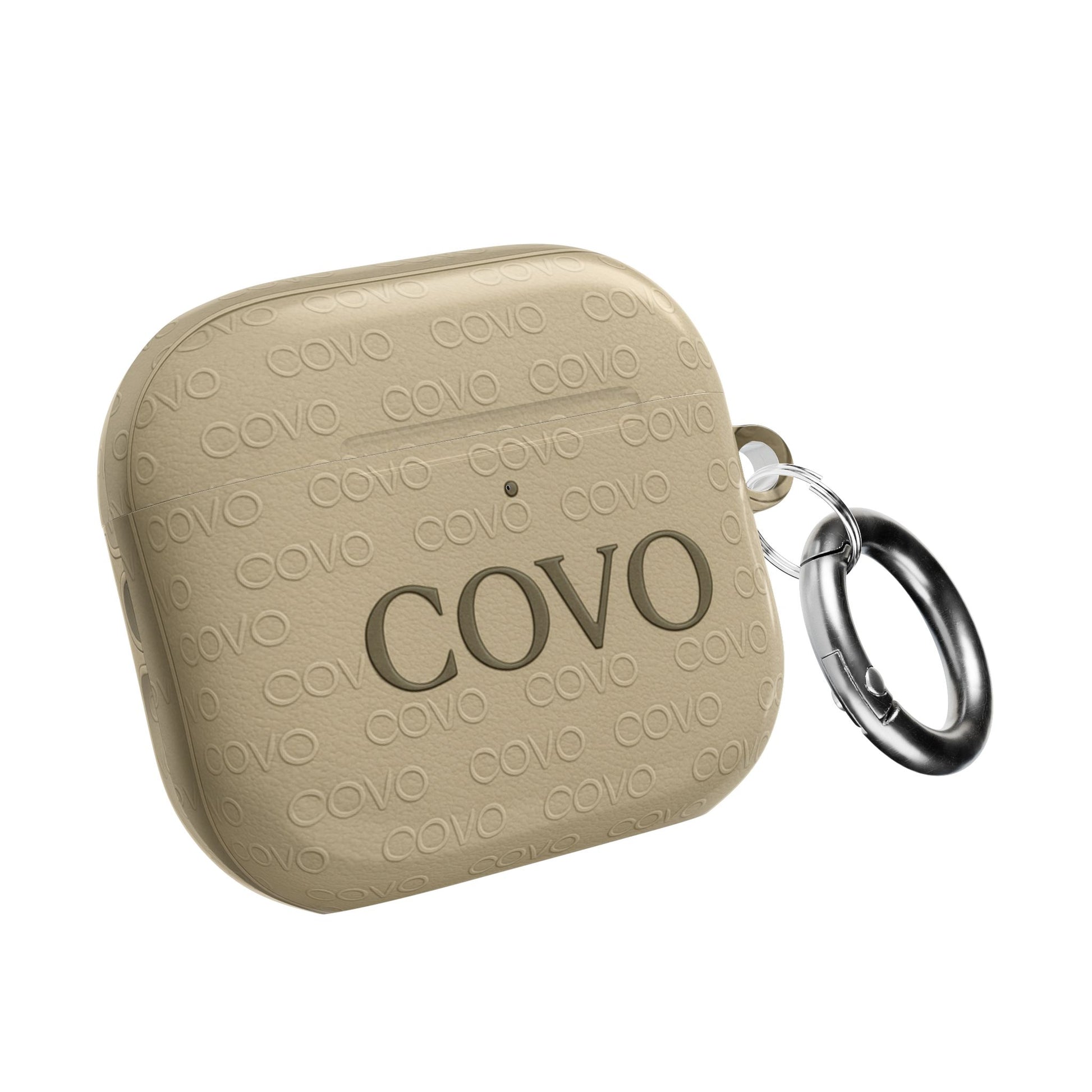 COVO AirPods Pro Case – Sand Beige | Minimal Luxury Monogram - COVO