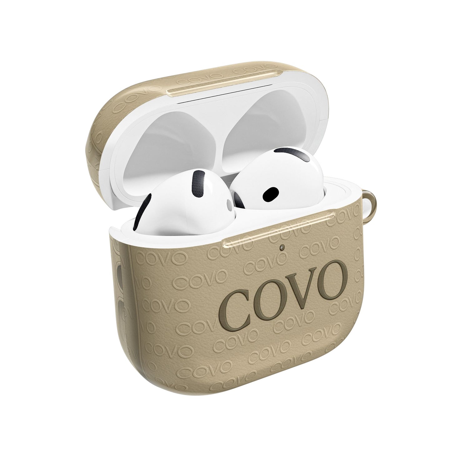 COVO AirPods Pro Case – Sand Beige | Minimal Luxury Monogram - COVO