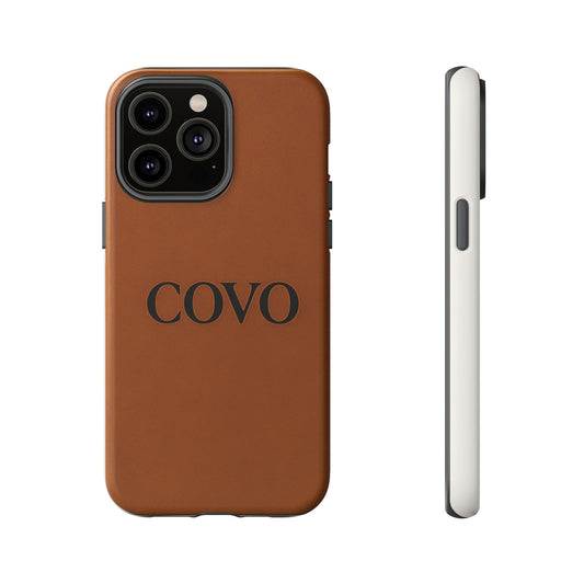 COVO — Matte Leather iPhone Case (Brown Silent Edition)