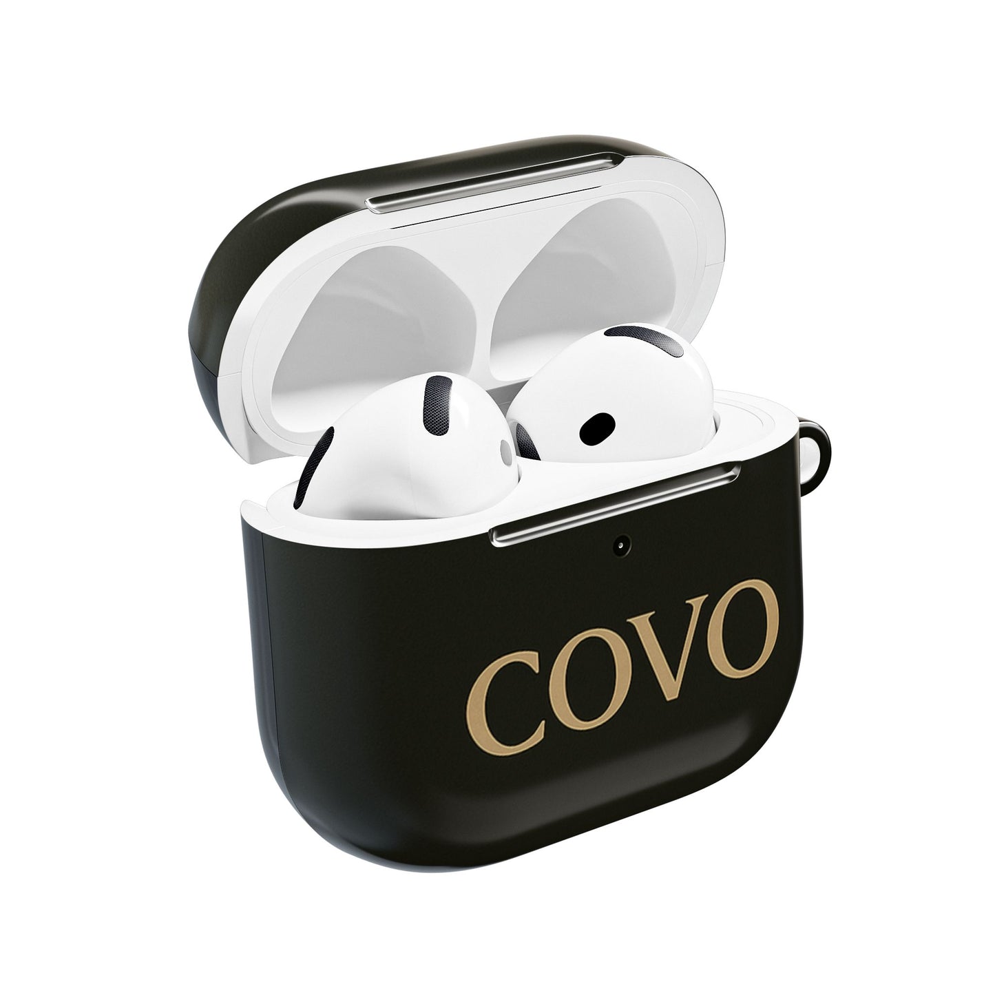 COVO AirPods Pro Case – Black Beige | Minimal Luxury Monogram