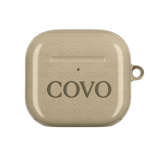 COVO AirPods Pro Case – Sand Beige | Minimal Luxury Monogram - COVO