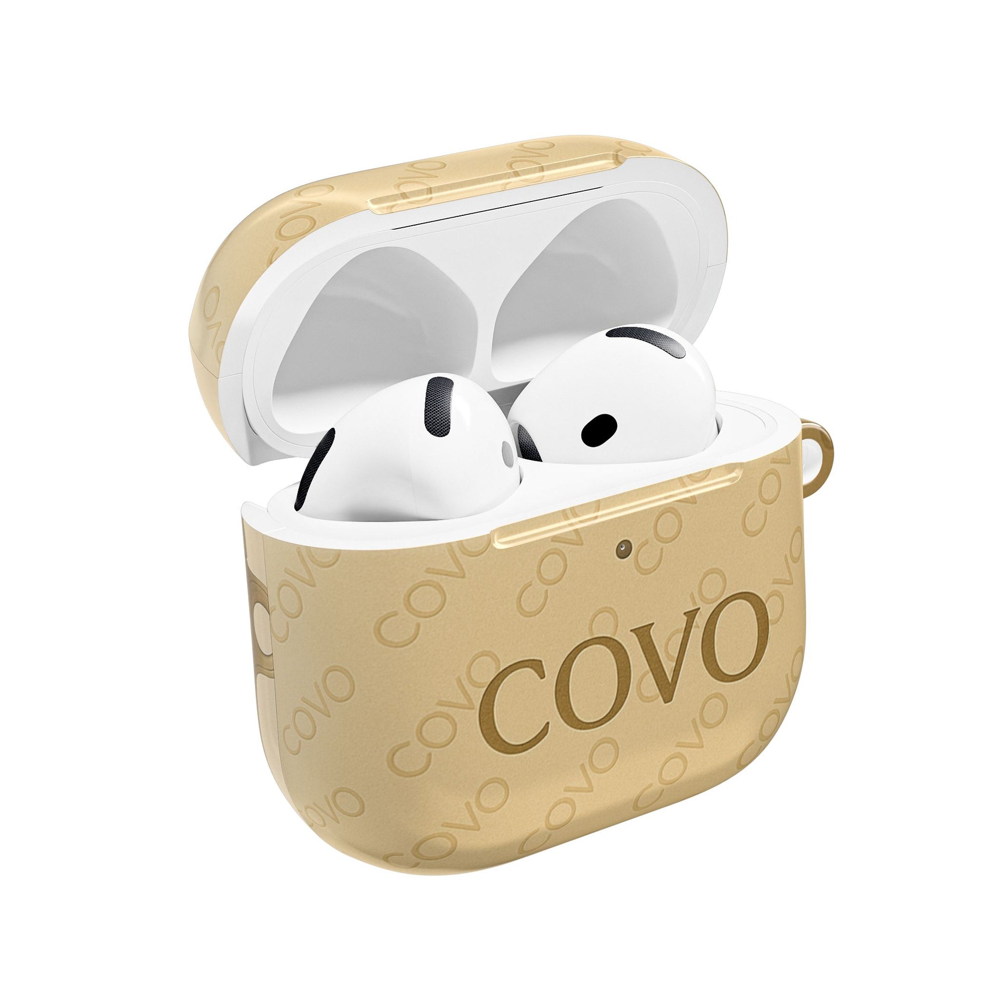 COVO AirPods Pro Case – Beige Sand | Minimal Luxury Monogram - COVO