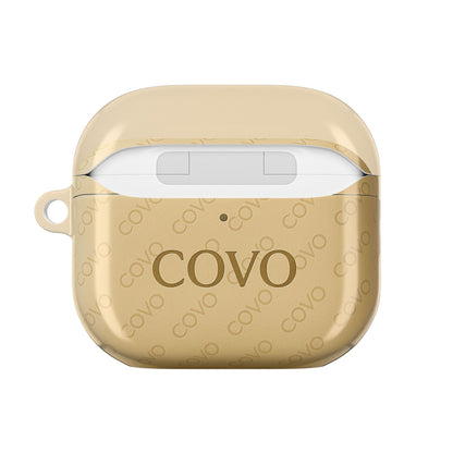 COVO AirPods Pro Case – Beige Sand | Minimal Luxury Monogram - COVO
