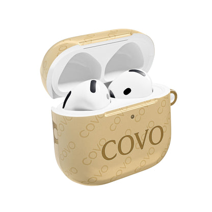 COVO AirPods Pro Case – Beige Sand | Minimal Luxury Monogram - COVO